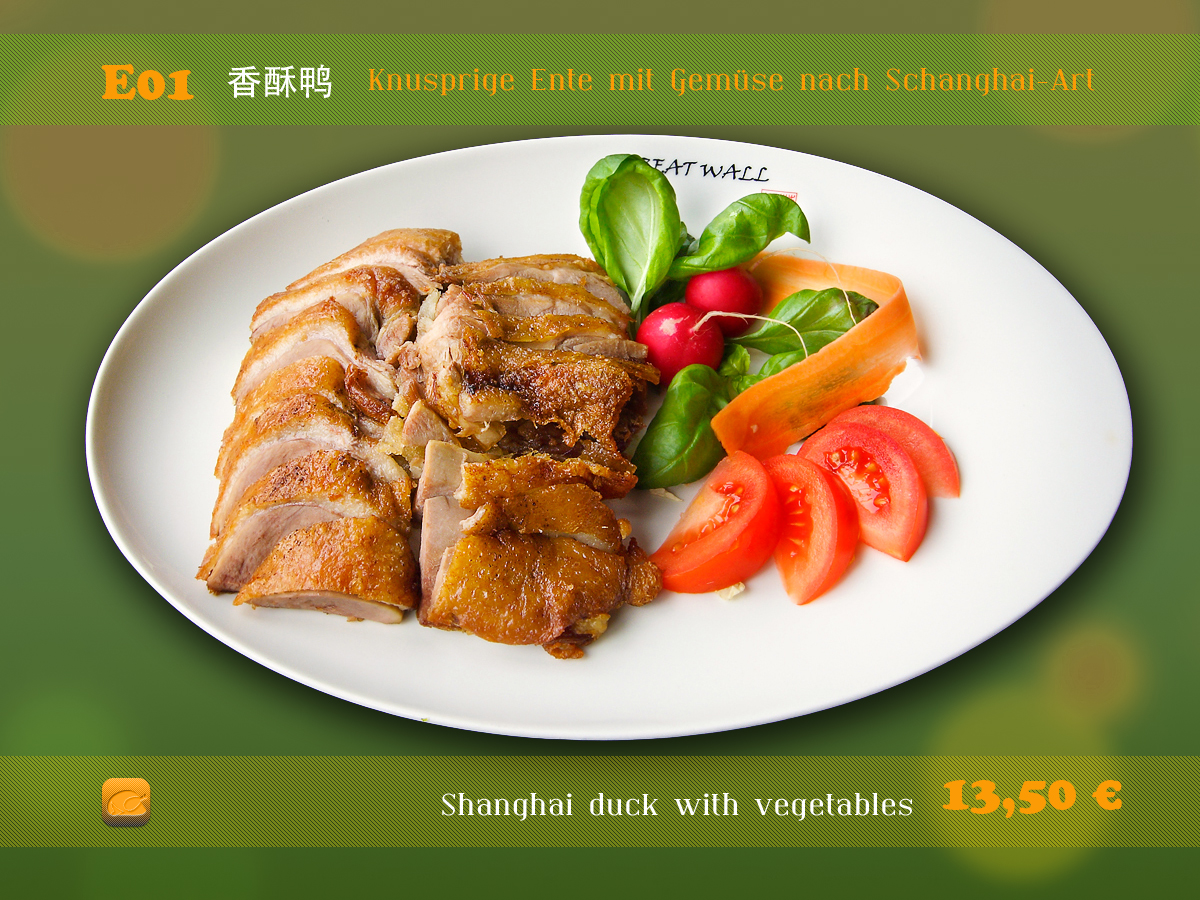 Knusprige Ente mit Gemüse nach Schanghai-Art › Great-Wall Restaurant ...